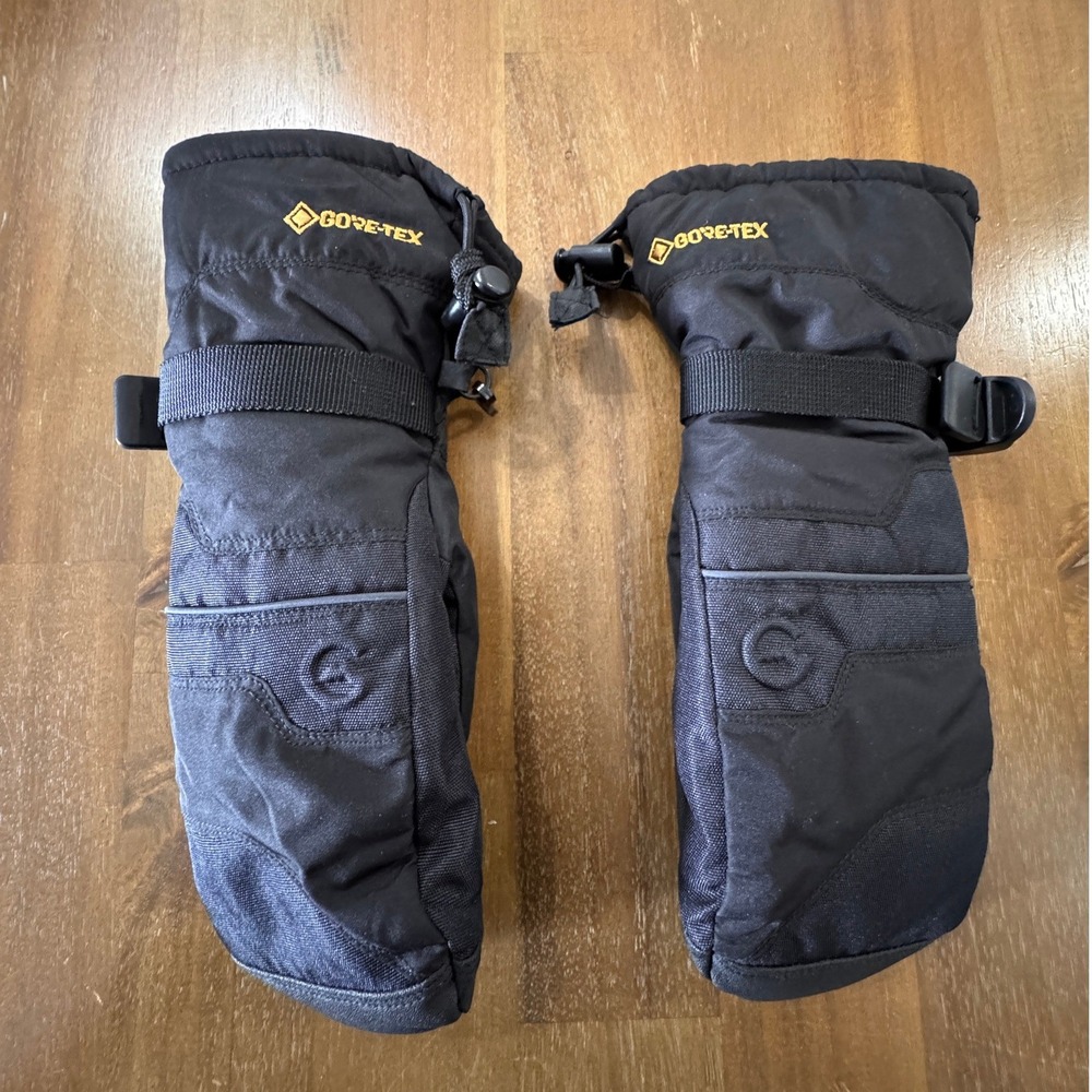 Gordini Gore-Tex Ski Mittens Size M Black Waterproof Winter Snow Gloves